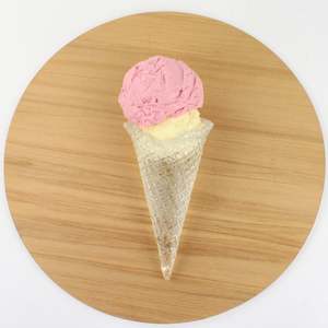 Waffle Double Scoop - Vanilla/Strawberry