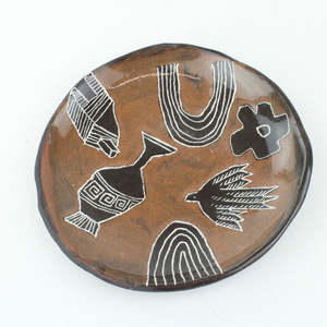 Line Work Cake Plate