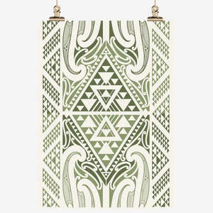 Kowhaiwhai Tea Towel - green