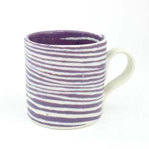 Artist Alex Wilkinson: Nerikomi Stripe Large Mug - purple
