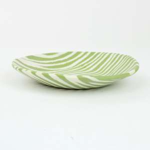 Nerikomi Stripe Small Dish - light green