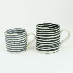 Artist Alex Wilkinson: Nerikomi Stripe Mug - black