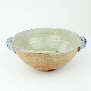 Serving Bowl - blue handles