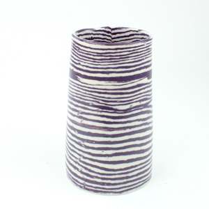 Nerikomi Stripe Large Vase - purple shiny