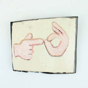 Artist Bernie Winkels: Hands tile
