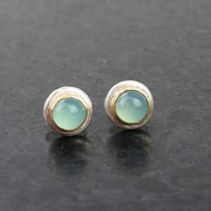 Artist David Mcleod: Blue Chalcedony studs