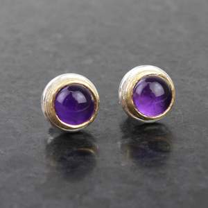 Artist David Mcleod: Red Garnet studs