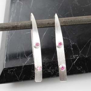 Long rose quartz earrings