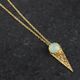 Blue Chalcedony Regal Triangle Necklace