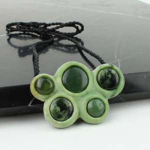 Bubbles Greenstone Pendant