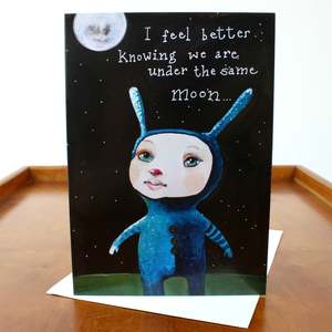 Greeting Card - the same moon