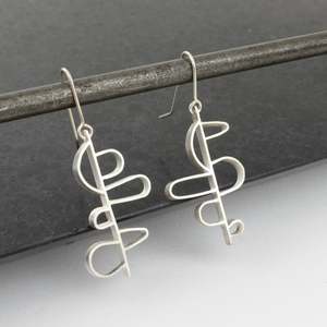 Artist Phillipa Gee: Curved elements earrings