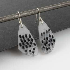 Artist Phillipa Gee: Slant earrings - clear