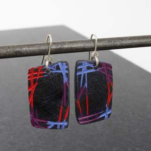 Frame earrings - black