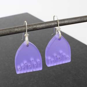 Artist Phillipa Gee: Poppy earrings - purple
