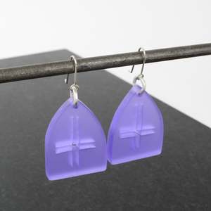 Arch earrings - purple