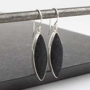 Lava leaf earrings