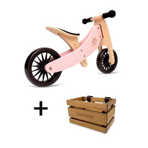 TINY TOT PLUS Rose Trike/Balance Bike & Wooden Crate