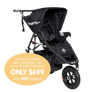Single Base Strollers: Single Stroller with FREE Toddler Seat, Rain cover, Sunshade, Baby Mattress & Delivery