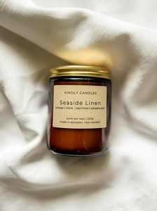 Products: Seaside Linen Kindly Candles