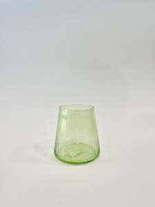 Ribbed Green - Cocktail Glass