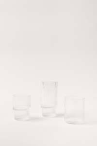 Sale: Ribbed Glassware Clear - Tall