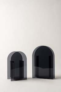 Smokey Arched Perspex Vase