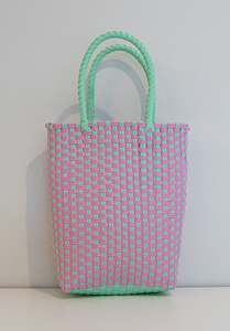 Woven Bag- Pink and Green