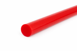 Polyurethane Round Belt Solid 8mm Red Smooth