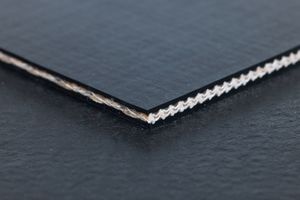 Conveyor: Belting General Purpose PVC 350 Solid Woven 1200mm Gloss Top Black / Slider Back Black