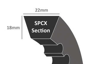 SPCX3000 (XPC3000) Cogged Wedge V Belt