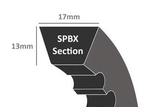 SPBX4250 (XPB4250) Cogged Wedge V Belt