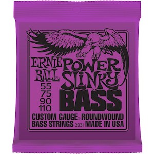 Bass Guitar String Sets: Ernie Ball Bass Strings 55-110 Power Slinky