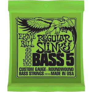 Bass Guitar String Sets: Ernie Ball Bass Strings 45-130 5-String Slinky
