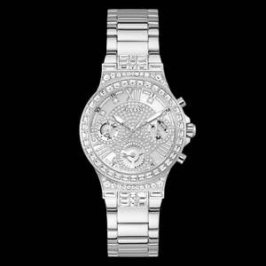 GUESS Ladies Silver-Tone Multifunction Watch