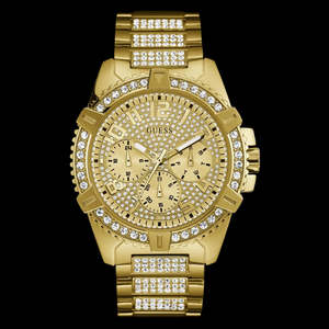 Guess Mens Gold-Tone Multi-Function Watch