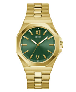 Guess Watches: GUESS Men's Gold Tone Analogue Watch