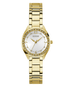 GUESS Gold-Tone Crystal Bezel Women's Watch