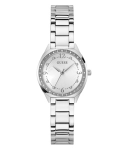 Guess Watches: GUESS Silver-Tone Crystal Bezel Women's Watch