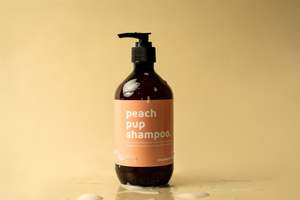 grooming: peach pup shampoo