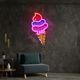 Ice Cream Cone Cartoon Artwork Led Neon Sign Light