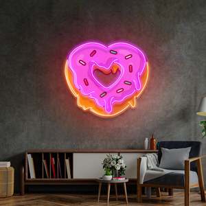 New Neon Signs: Heart Shaped Donut LED Neon Sign Light Pop Art