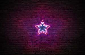 Triple Star LED neon sign