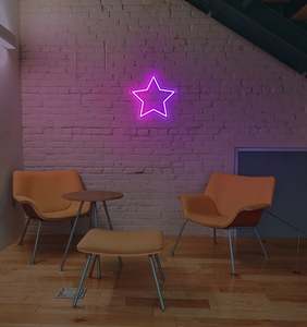 Outer Space Neon Signs: Duo Coloured Stars LED neon sign