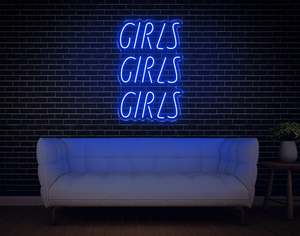 Sexy Naughty Neon Signs: Girls Girls Girls LED Neon Sign
