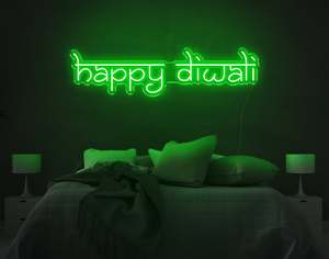 Party Neon Signs: Happy Diwali LED Neon Sign