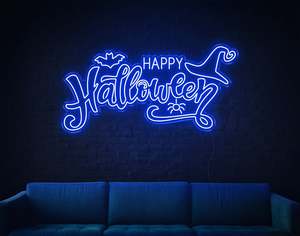 Party Neon Signs: Happy Halloween LED Neon Sign
