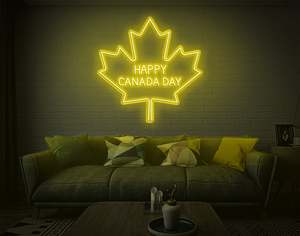Party Neon Signs: Happy Canada Day LED Neon Sign