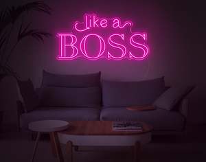 Neon Signs For Girls: Like A Boss LED Neon Sign