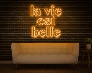 Neon Signs For Girls: La Vie Est Belle LED Neon Sign